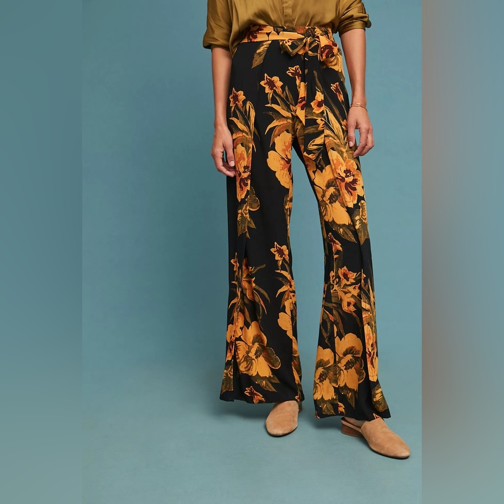 Faithfull The Brand 'Tiki Tiki' Pavillion Wide-Leg Pants Womens 6 Small